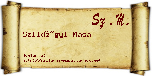 Szilágyi Masa névjegykártya